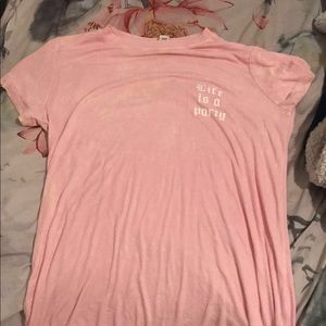 graphic pink tie dye t-shirt